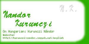 nandor kurunczi business card